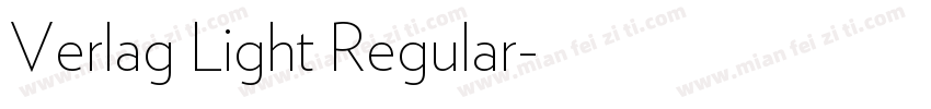 Verlag Light Regular字体转换